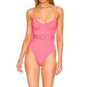 Jonathan Simkhai Noa Belted Bustier One Piece